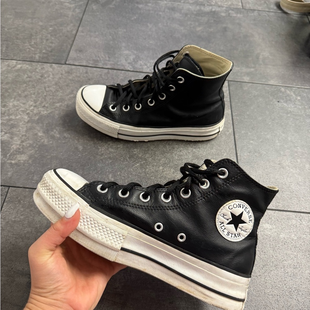 Converse Black and White High-Top Sneakers